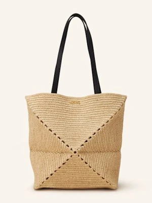 Loewe Torba Shopper Puzzle Fold Medium beige