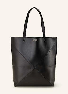 Loewe Torba Shopper Puzzle Fold Tote Large schwarz