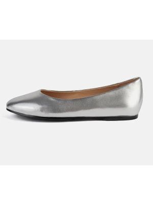 loft37 Skórzane baleriny "Baby Come On" w kolorze srebrnym rozmiar: 39