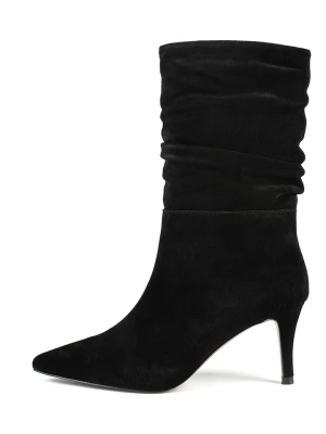 loft37 Skórzane botki "Charming Elf" w kolorze czarnym rozmiar: 41