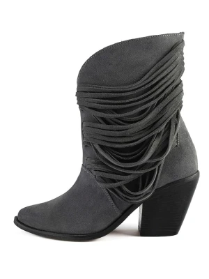 loft37 Skórzane botki "One Of The Girls" w kolorze szarym rozmiar: 39