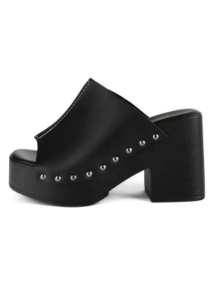 loft37 Skórzane klapki w kolorze czarnym rozmiar: 40