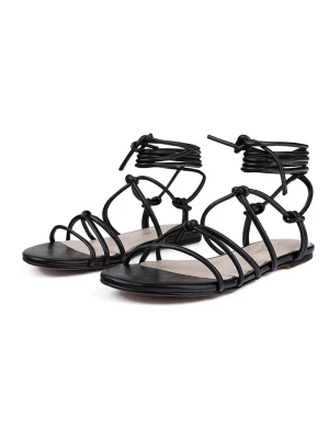 loft37 Skórzane sandały "Rendezvous At Sunset" w kolorze czarnym rozmiar: 37