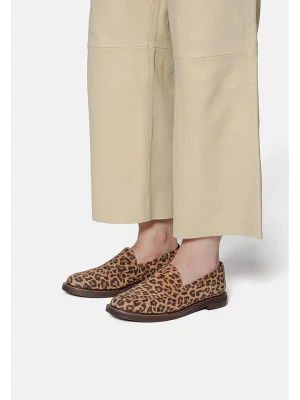 loft37 Skórzane slippersy w kolorze jasnobrązowo-brązowym rozmiar: 38