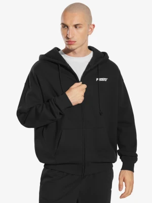 Logo bluza z kapturem męska czarna Prosto