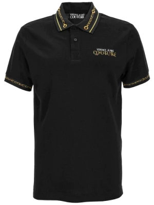 Logo Chain Bawełniany Polo T-Shirt Versace Jeans Couture