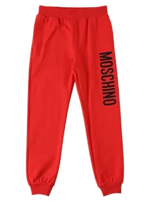 Logo Print Spodnie Dresowe Moschino