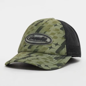 Logo Rubber Badge Camo Trucker Cap, markiCapacité, Czapki, w kolorze zielony, rozmiar: