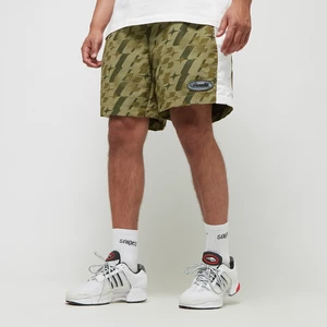 Logo Rubber Badge Colorblocked Track Shorts olive camo/white, marki CapacitéApparel, w kolorze Moro, rozmiar