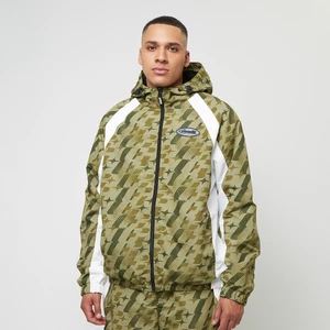 Logo Rubber Badge Hooded Colorblocked Windrunner olive camo/, marki CapacitéApparel, w kolorze Moro, rozmiar