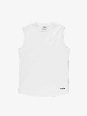 Logotype top męski regular bawełniany biały Klasyk