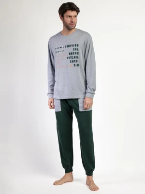 Lois Piżama "Den1962" w kolorze szaro-ciemnozielonym rozmiar: L