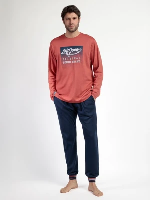 Lois Piżama "Larga Burnt" w kolorze koralowo-granatowym rozmiar: S