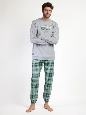 Lois Piżama "Vintage Car" w kolorze jasnoszaro-zielonym rozmiar: XXL