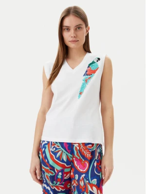 Lola Casademunt by Maite Bluzka MS2515023 Biały Regular Fit