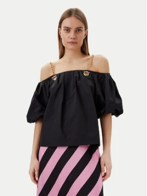Lola Casademunt by Maite Bluzka MS2515040 Czarny Relaxed Fit