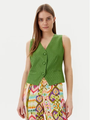 Lola Casademunt by Maite Kamizelka MS2502007 Zielony Regular Fit