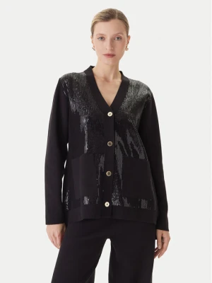 LOLA CASADEMUNT Kardigan LF2511011 Czarny Regular Fit