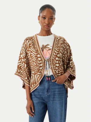 LOLA CASADEMUNT Kimono LS2602002 Brązowy Regular Fit