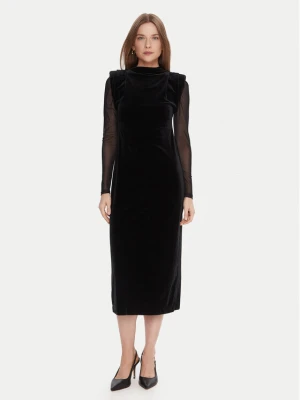 LOLA CASADEMUNT Sukienka koktajlowa LF2516007 Czarny Regular Fit