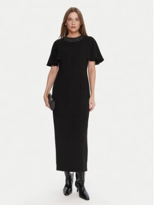 LOLA CASADEMUNT Sukienka koktajlowa MF2516012 Czarny Regular Fit