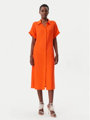 LOLA CASADEMUNT Sukienka koszulowa LS2515015 Pomarańczowy Regular Fit