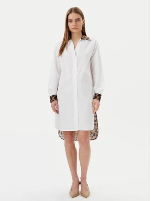 LOLA CASADEMUNT Sukienka koszulowa LS2515040 Biały Regular Fit