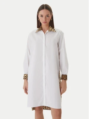 LOLA CASADEMUNT Sukienka koszulowa LS2615118 Écru Loose Fit