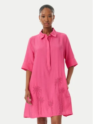LOLA CASADEMUNT Sukienka koszulowa LS2616034 Różowy ciemny Relaxed Fit