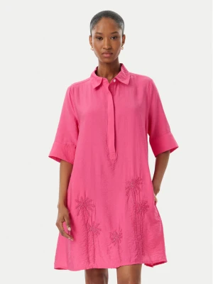 LOLA CASADEMUNT Sukienka koszulowa LS2616034 Różowy ciemny Relaxed Fit
