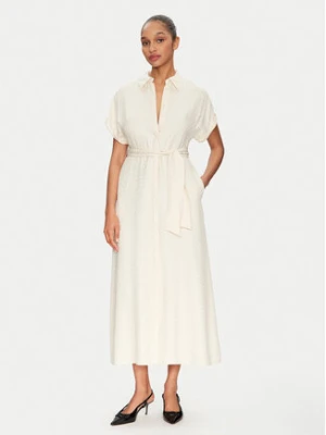 LOLA CASADEMUNT Sukienka koszulowa MS2516004 Écru Regular Fit