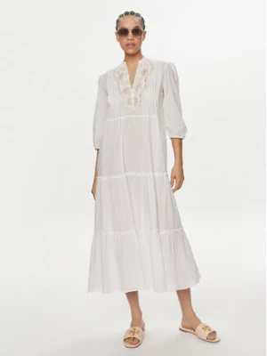 LOLA CASADEMUNT Sukienka letnia LS2416035 Biały Relaxed Fit