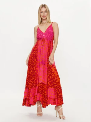LOLA CASADEMUNT Sukienka letnia LS2416047 Różowy Relaxed Fit