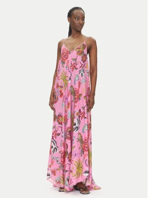 LOLA CASADEMUNT Sukienka letnia LS2516030 Różowy Relaxed Fit