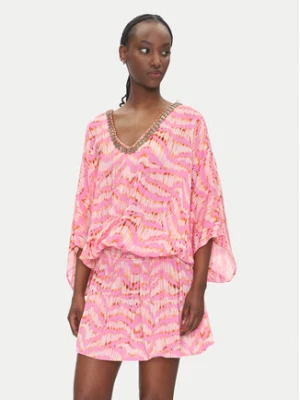 LOLA CASADEMUNT Sukienka letnia LS2516031 Różowy Regular Fit
