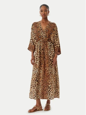 LOLA CASADEMUNT Sukienka letnia LS2616021 Brązowy Relaxed Fit