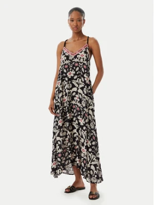 LOLA CASADEMUNT Sukienka letnia LS2616027 Czarny Regular Fit