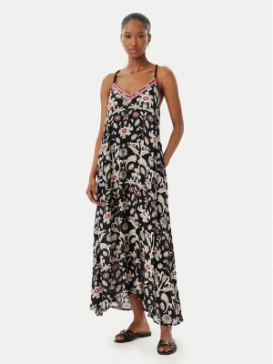 LOLA CASADEMUNT Sukienka letnia LS2616027 Czarny Regular Fit