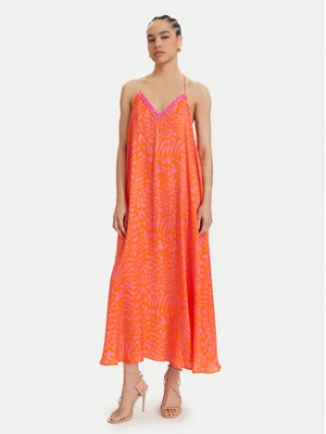 LOLA CASADEMUNT Sukienka letnia LS2616030 Pomarańczowy Regular Fit