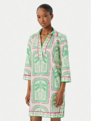 LOLA CASADEMUNT Sukienka letnia LS2616074 Kremowy Regular Fit