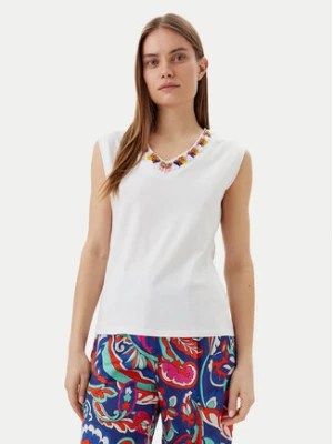 LOLA CASADEMUNT Top MS2515021 Biały Regular Fit