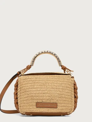 Lola Casademunt torebka crossbody damska pleciona beżowy