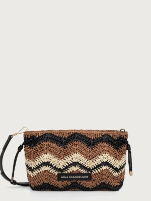 Lola Casademunt torebka crossbody damska pleciona brązowy