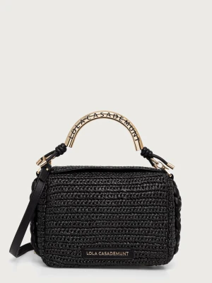 Lola Casademunt torebka crossbody damska pleciona czarny