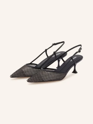 Lola Cruz Czółenka Na Rzemieniu Ruby 55 Z Kamieniami Ozdobnymi schwarz