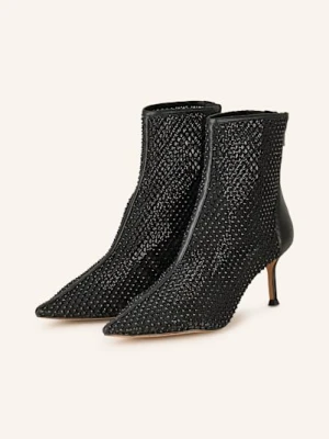 Lola Cruz Kozaki Tiffanie Z Ozdobnymi Kamykami schwarz