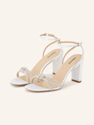 Lola Cruz Sandałki Alice Z Kamieniami Ozdobnymi weiss