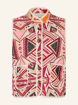 Lollys Laundry Kamizelka Pikowana Cairoll Z Żakardu rot