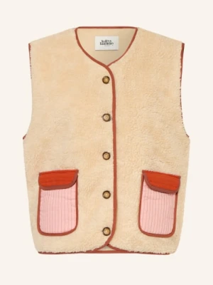 Lollys Laundry Kamizelka Z Futerkiem Teddy Jacell beige