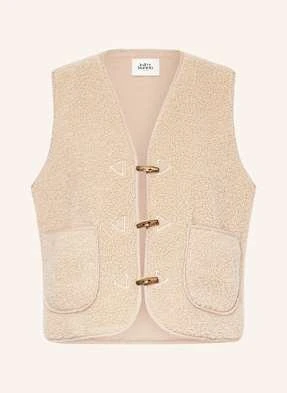 Lollys Laundry Kamizelka Z Pluszowego Materiału Hugoll beige